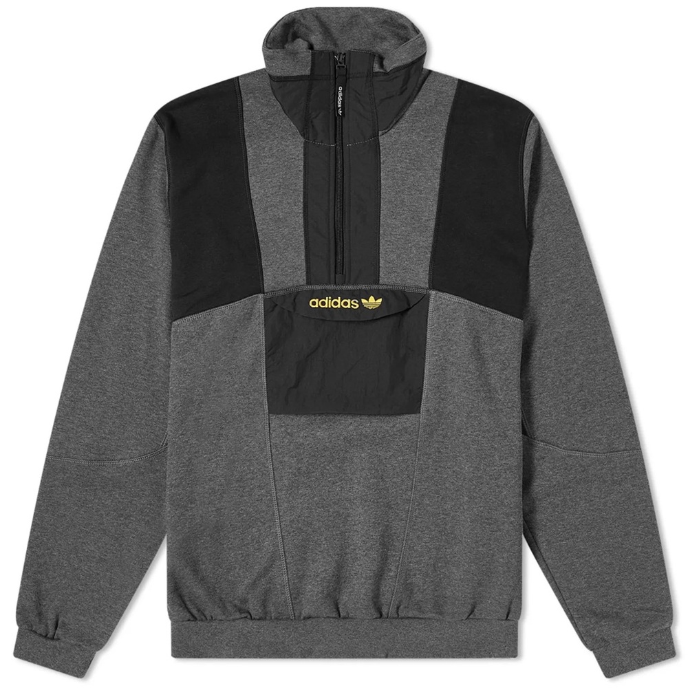 ADIDAS ADV FIELD HALF ZIP JACKET (DARK GREY HEATHER)
